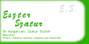 eszter szatur business card